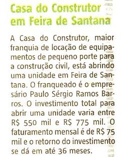 Franquia Casa Do Construtor — R$ 555 mil